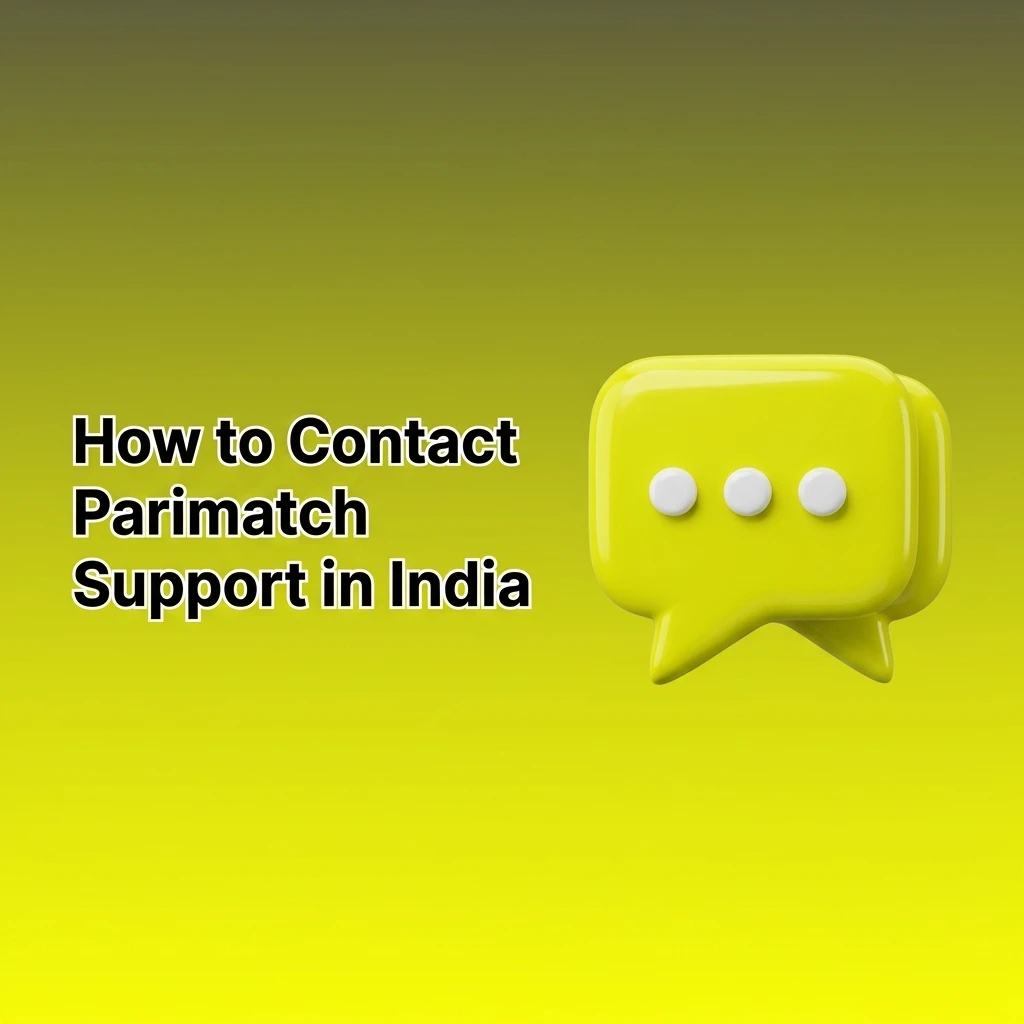 Parimatch India customer support options including live chat, email, help centre, and social media contact methods